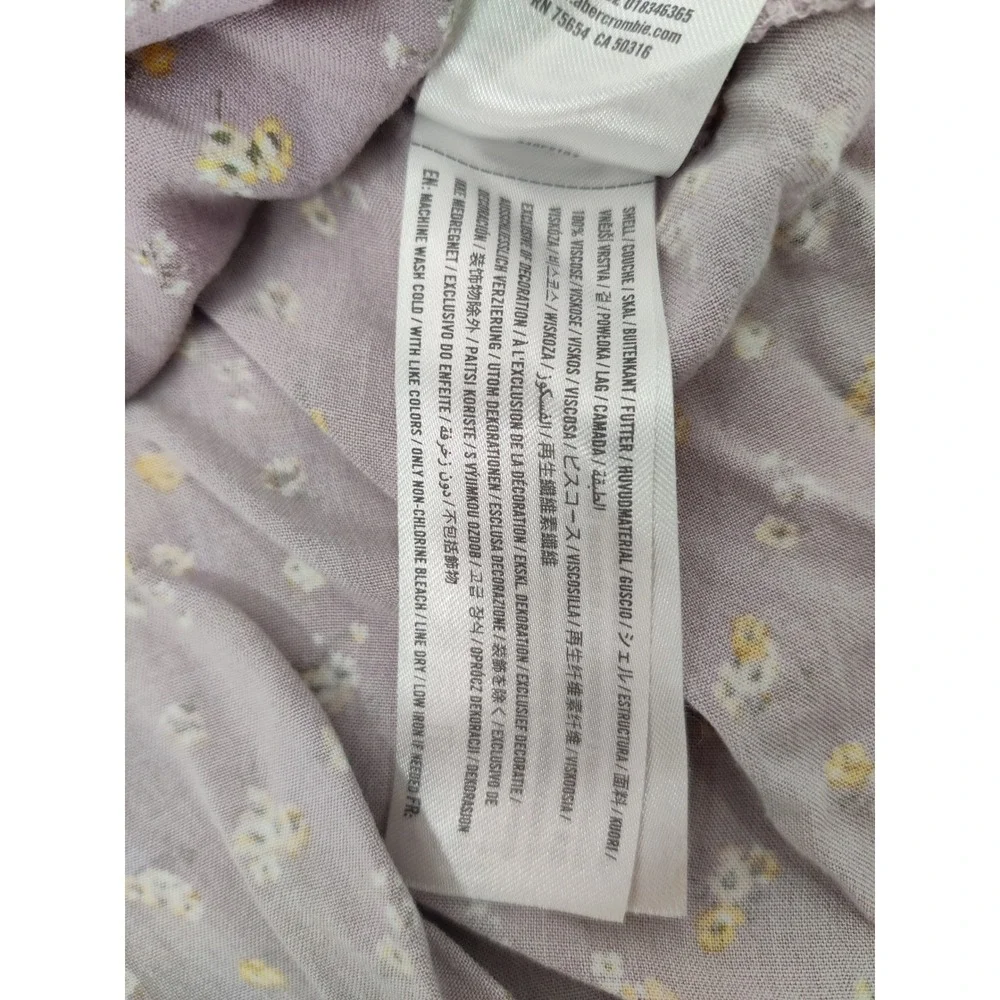 Hollister Women's Ultra‎ High-Rise Floral Mini Skirt Purple XS